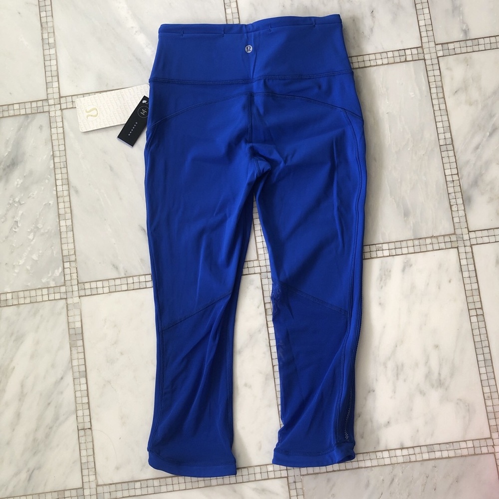 LuluLemon cropped leggings - blue EUC
